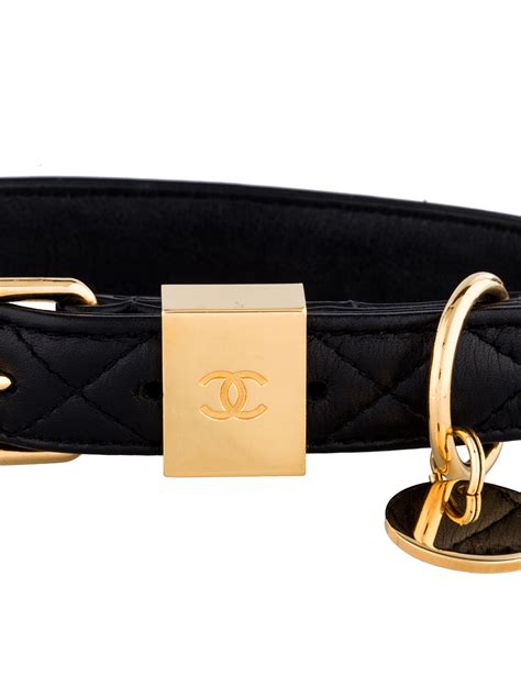 chanel black collar|designer dog collars chanel.